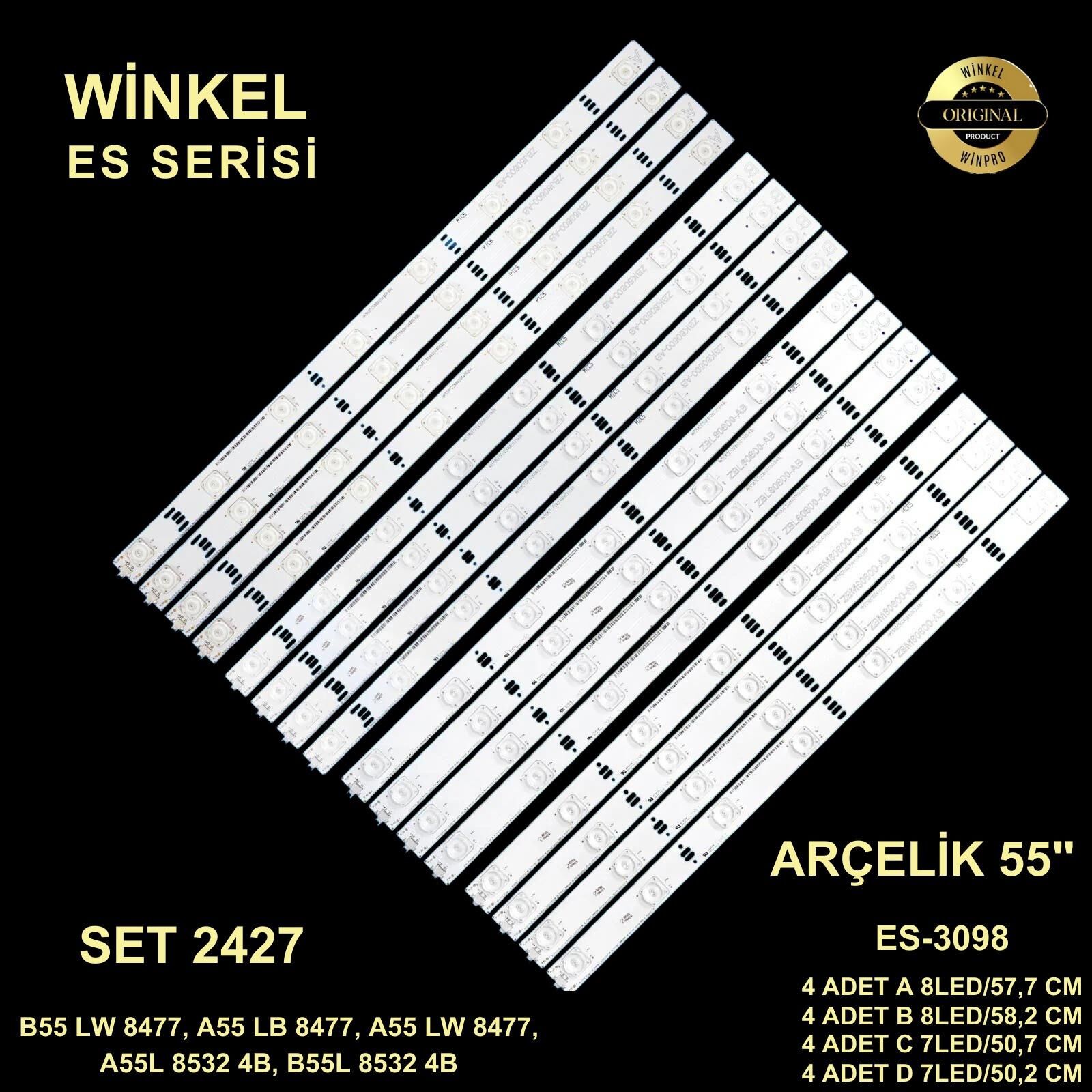 TV LED BAR 2427 TAKIM 16 LI-B55LW8477- A55LB8477- A55LW8477-A55L8532-55VLE820-WİNKEL