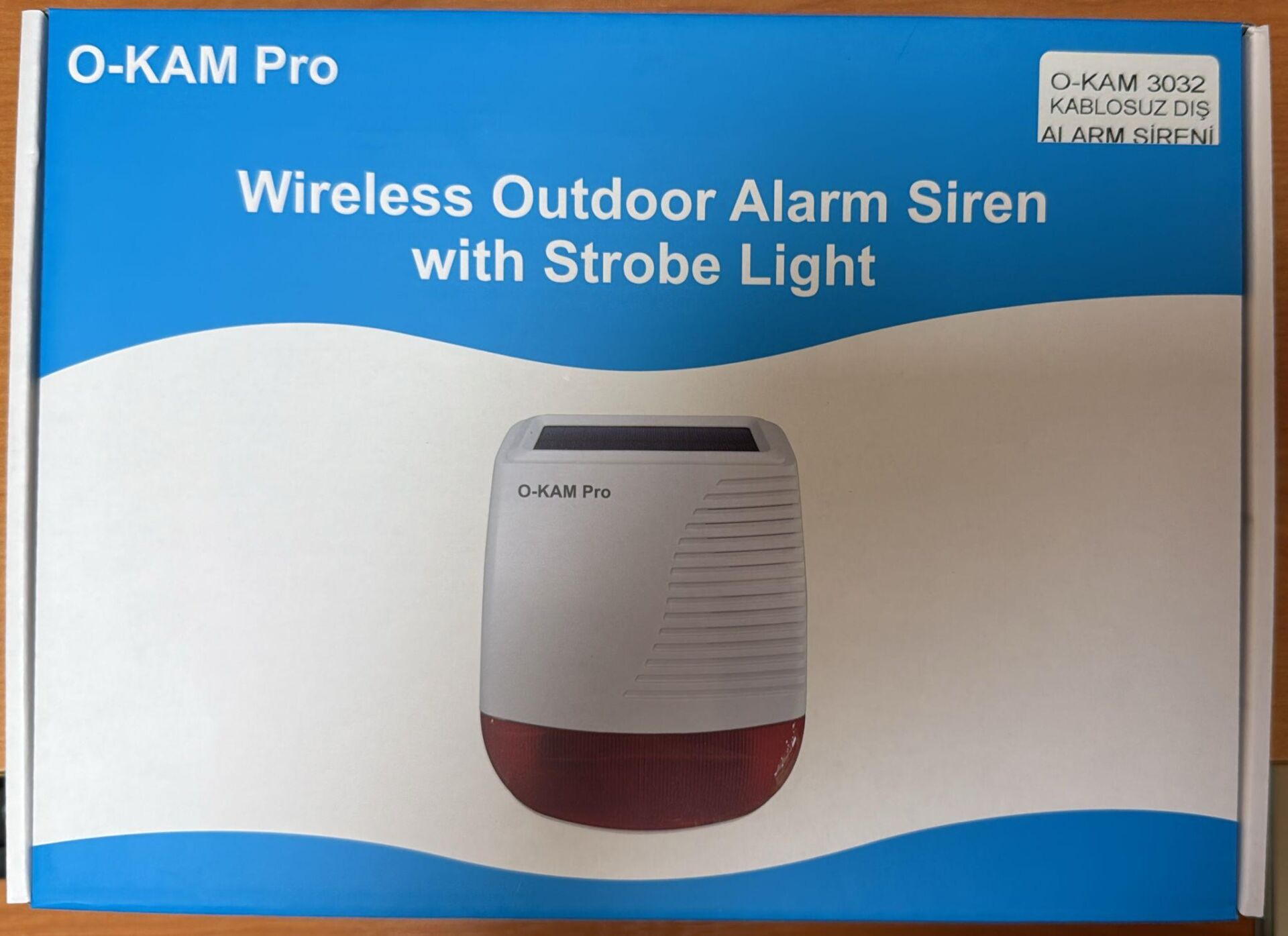 O-KAM 3032 KABLOSUZ DIŞ ALARM SİRENİ SOLAR GÜNEŞ PANELLİ