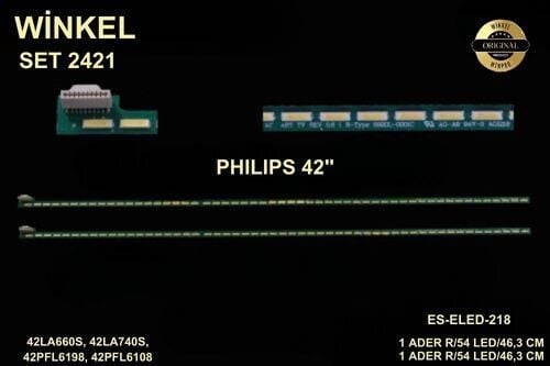 TV LED BAR -2421 2 Lİ ÇUBUK-42PFL6008K-42PFL6188-42LA660S-42LA740-ELED0218-WİNKEL